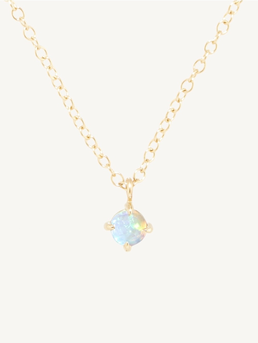 Catbird Slumberous Light Necklace, Opal Solitaire